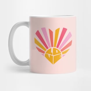 Sun made of Love spreading some heart shapes rays of love Mug